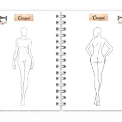 Caderno Medidas Costureira - Croqui