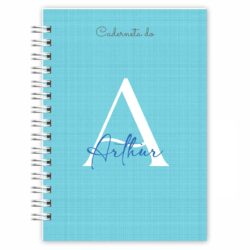Caderneta Alfabeto Clean Linho Azul C.