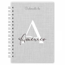 Caderneta Alfabeto Clean Linho Marrom