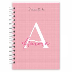 Caderneta Alfabeto Clean Linho Rosa