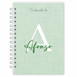 Caderneta Alfabeto Clean Linho Verde