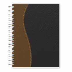 Caderno A5: Marrom e Preto