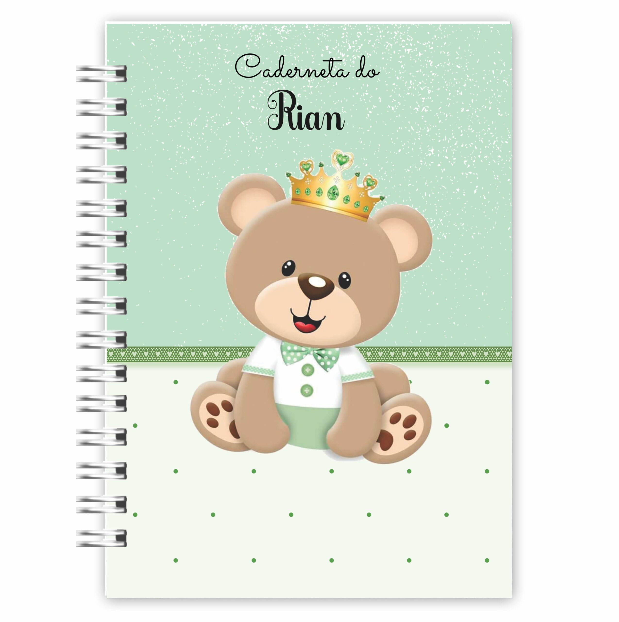 Caderneta Ursinho Príncipe Verde 2