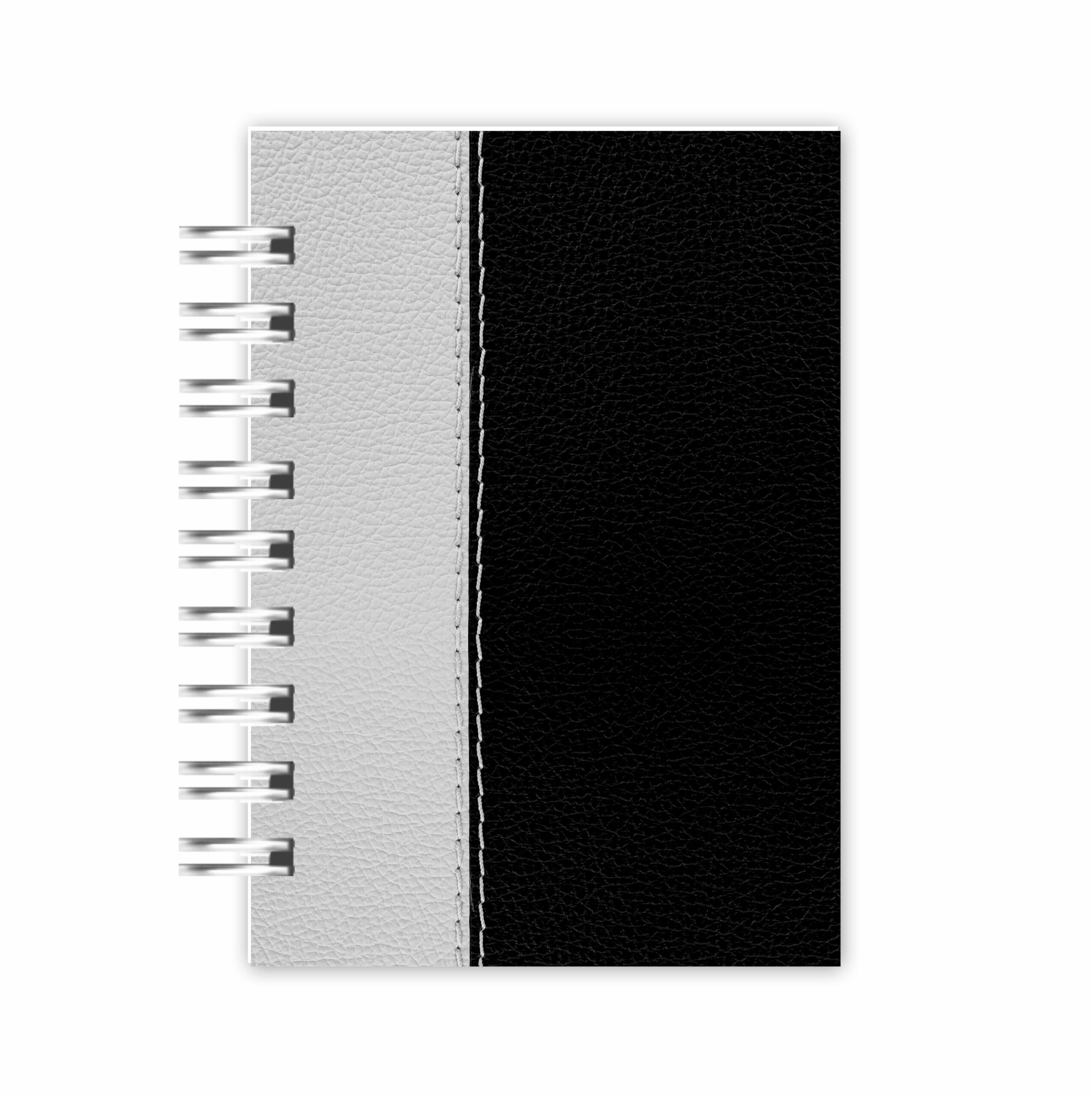 Mini Caderno A6: Couro Preto