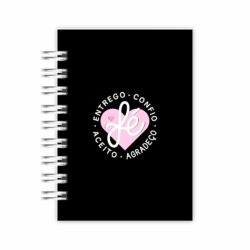 Mini Caderno A6: Fé Preto