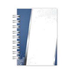 Mini Caderno A6: Branco c/ Azul
