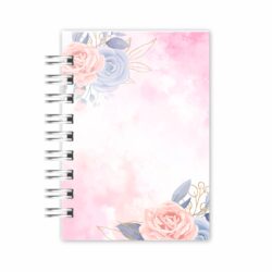 Mini Caderno A6: Rosas Aquarela