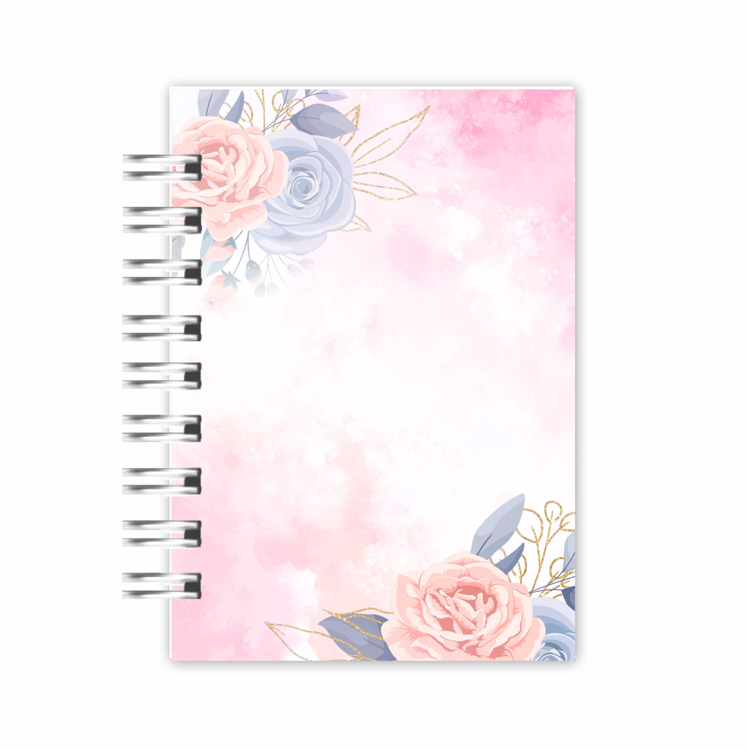 Mini Caderno A6: Rosas Aquarela