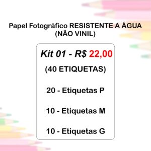 KIT 01 (40 ETIQUETAS) - NÃO VINIL