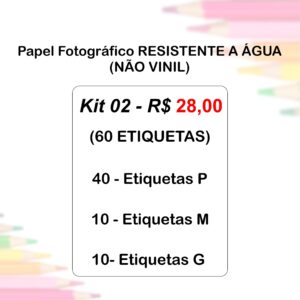 KIT 02 (60 ETIQUETAS) - NÃO VINIL