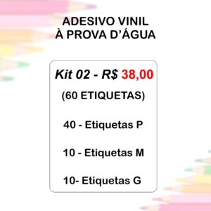 KIT 02 (60 ETIQUETAS) - VINIL À PROVA D'ÁGUA