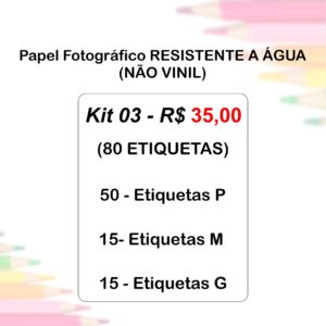 KIT 03 (80 ETIQUETAS) - NÃO VINIL